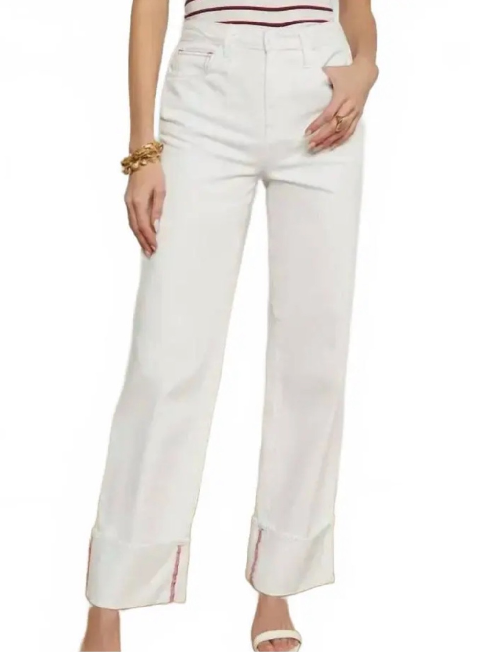 L’Agence Miley Wide Leg Cuff Jeans - NWT! - Picture 2 of 7